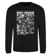 Свитшот Best friend колаж персоналізований Черный фото