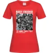Жіноча футболка Best friend колаж персоналізований Червоний фото