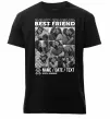 Чоловіча преміум футболка Best friend колаж персоналізований Чорний фото