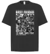 Футболка Оверсайз Best friend колаж персоналізований Чорний фото