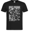 Чоловіча футболка Best friend колаж персоналізований Чорний фото