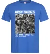 Чоловіча футболка Best friend колаж персоналізований Яскраво-синій фото