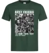 Чоловіча футболка Best friend колаж персоналізований Темно-зелений фото