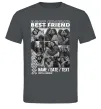 Чоловіча футболка Best friend колаж персоналізований Графіт фото