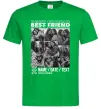 Чоловіча футболка Best friend колаж персоналізований Зелений фото