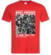 Чоловіча футболка Best friend колаж персоналізований Червоний фото