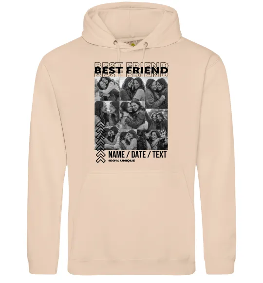 Чоловіча толстовка (худі) Best friend колаж персоналізований Пісочний фото