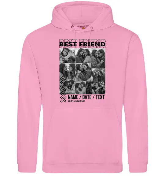 Жіноча толстовка (худі) Best friend колаж персоналізований Рожевий фото