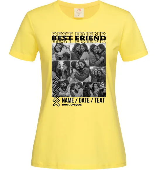 Жіноча футболка Best friend колаж персоналізований Лимонний фото