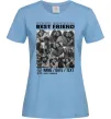 Жіноча футболка Best friend колаж персоналізований Блакитний фото
