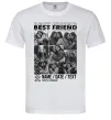 Чоловіча футболка Best friend колаж персоналізований Білий фото