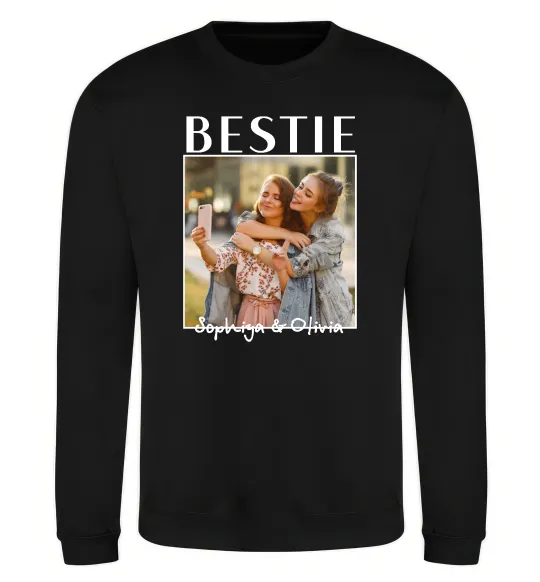 Свитшот Bestie іменні Черный фото