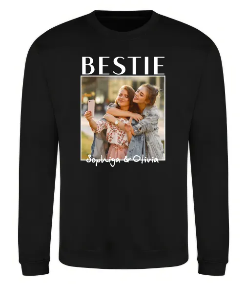 Світшот Bestie іменні Чорний фото