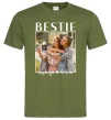 Чоловіча футболка Bestie іменні Оливковий фото
