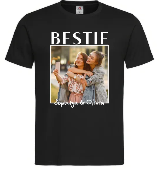 Чоловіча футболка Bestie іменні Чорний фото