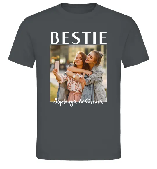 Чоловіча футболка Bestie іменні Графіт фото