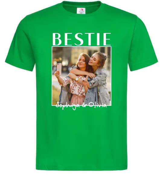 Чоловіча футболка Bestie іменні Зелений фото