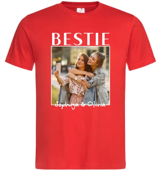 Чоловіча футболка Bestie іменні Червоний фото