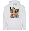 Чоловіча толстовка (худі) Bestie іменні Сірий меланж фото