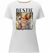 Жіноча преміум футболка Bestie іменні Білий фото