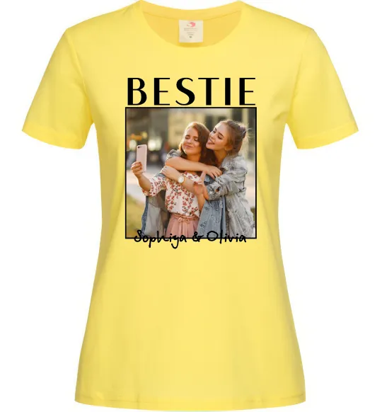 Жіноча футболка Bestie іменні Лимонний фото