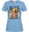 Жіноча футболка Bestie іменні Блакитний фото