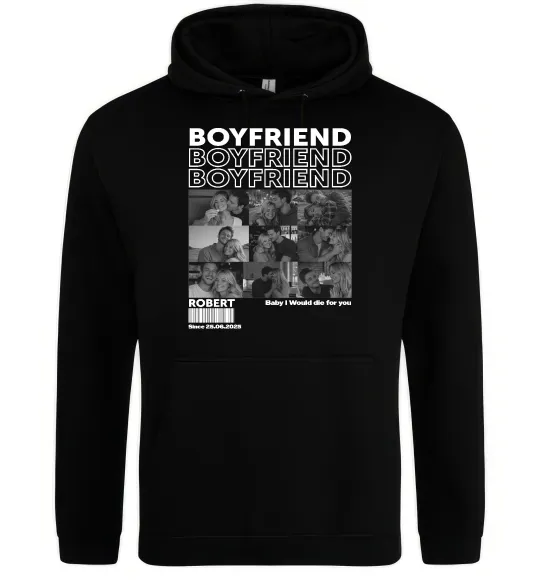 Жіноча толстовка (худі) Boyfriend Чорний фото