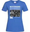 Жіноча футболка Boyfriend Яскраво-синій фото