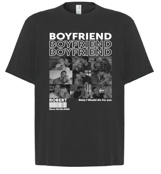 Футболка Оверсайз Boyfriend Чорний фото