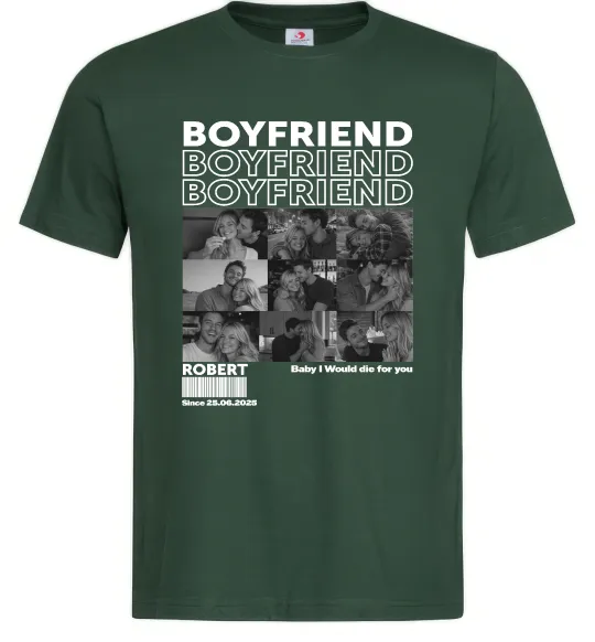Чоловіча футболка Boyfriend Темно-зелений фото