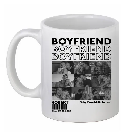 Чашка керамічна Boyfriend Білий фото