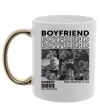 Чашка з кольоровою ручкою Boyfriend Золото фото