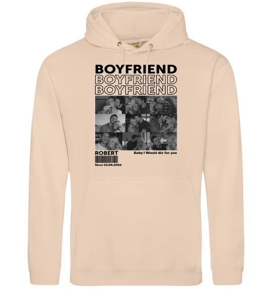 Жіноча толстовка (худі) Boyfriend Пісочний фото