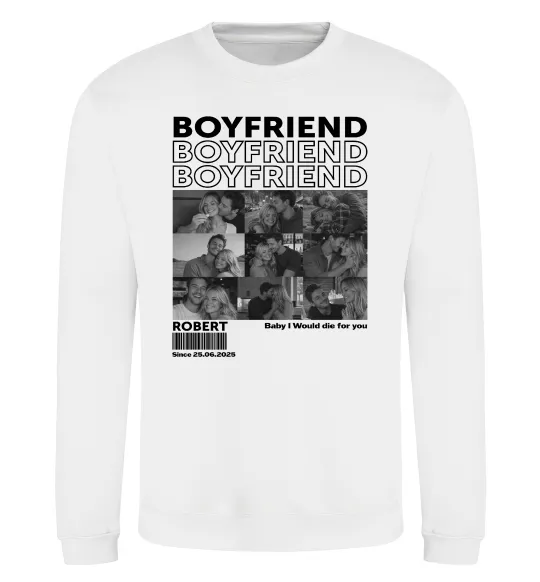Свитшот Boyfriend Белый фото