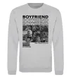 Свитшот Boyfriend Серый меланж фото