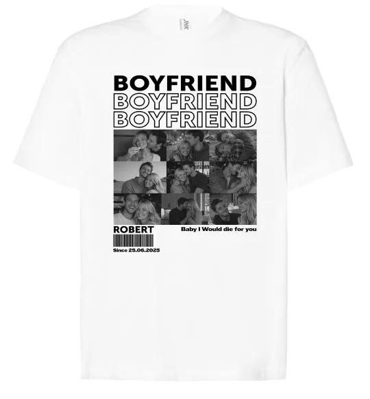 Футболка Оверсайз Boyfriend Білий фото