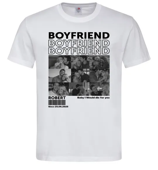 Чоловіча футболка Boyfriend Білий фото