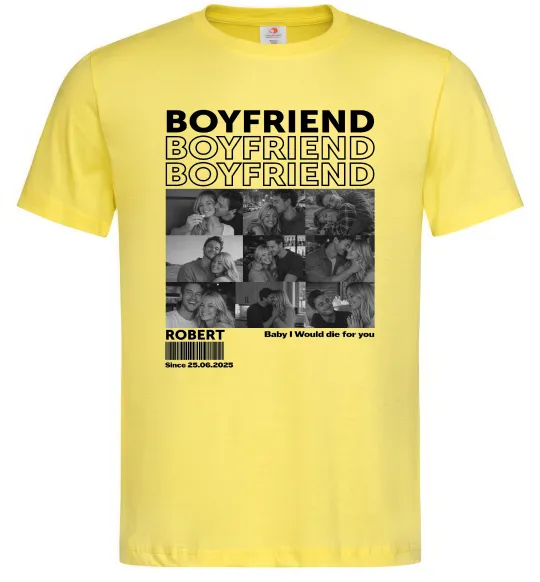 Чоловіча футболка Boyfriend Лимонний фото