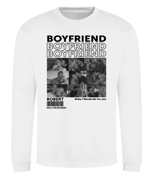 Світшот Boyfriend Білий фото