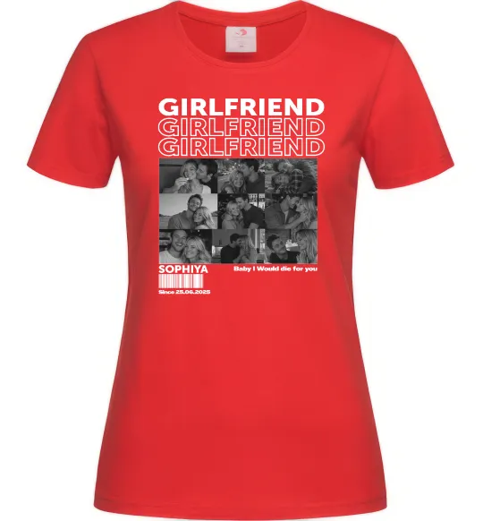 Жіноча футболка Girlfriend Червоний фото