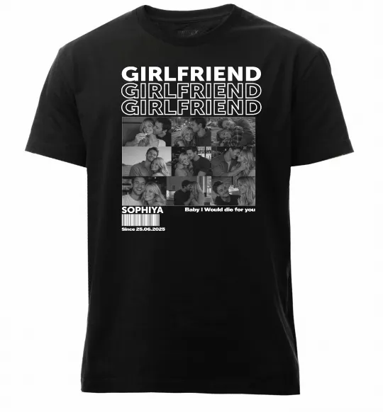 Чоловіча преміум футболка Girlfriend Чорний фото