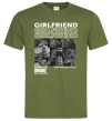 Чоловіча футболка Girlfriend Оливковий фото