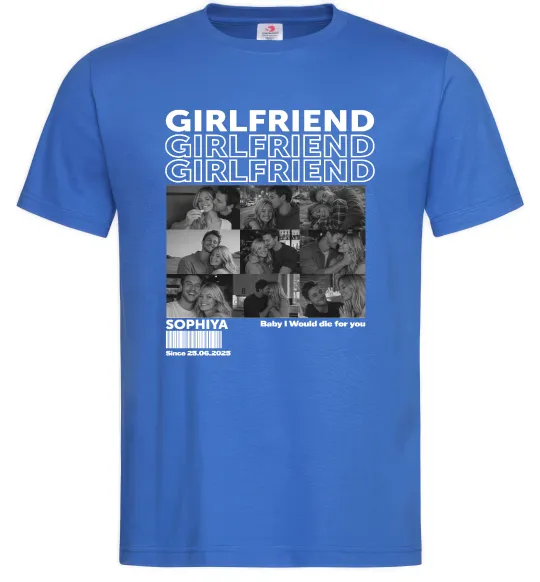 Чоловіча футболка Girlfriend Яскраво-синій фото