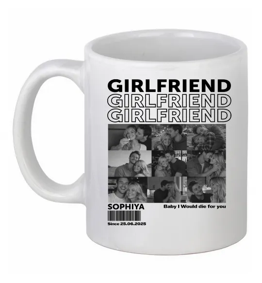 Чашка керамічна Girlfriend Білий фото