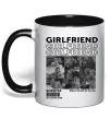 Чашка з кольоровою ручкою Girlfriend Чорний фото