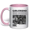 Чашка з кольоровою ручкою Girlfriend Ніжно рожевий фото