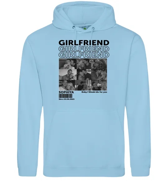 Чоловіча толстовка (худі) Girlfriend Блакитний фото