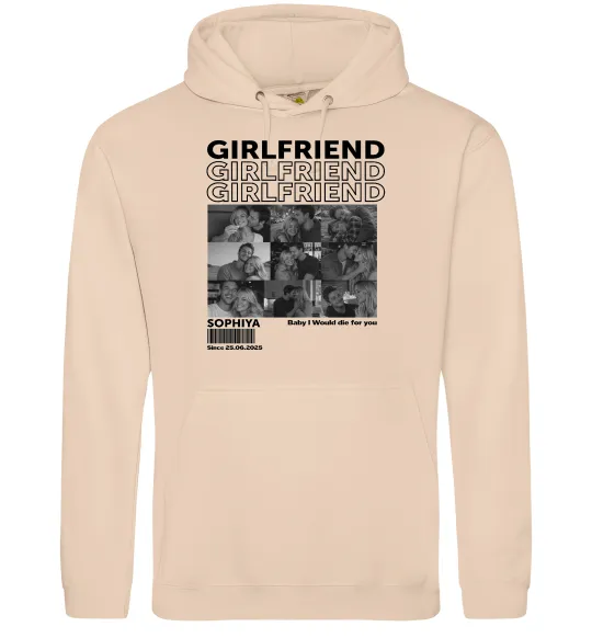 Жіноча толстовка (худі) Girlfriend Пісочний фото