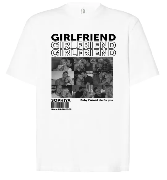 Футболка Оверсайз Girlfriend Білий фото