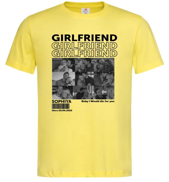 Чоловіча футболка Girlfriend Лимонний фото